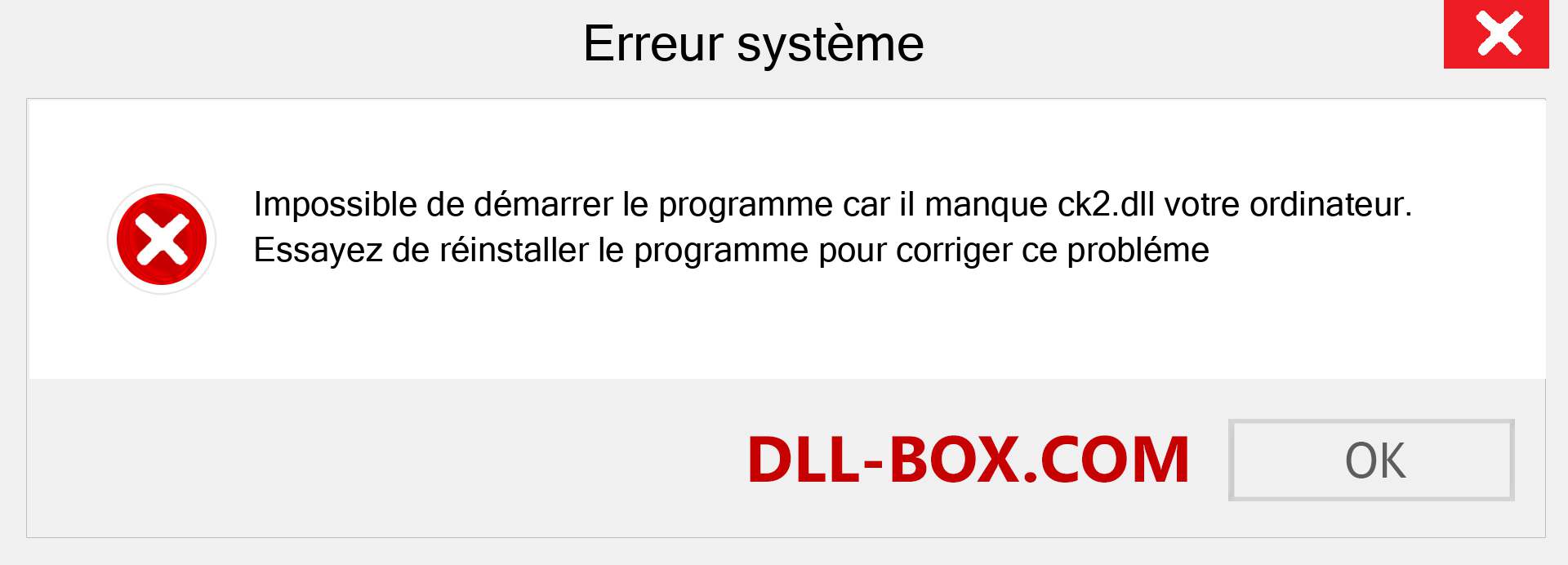 Le fichier ck2.dll est manquant ?. Télécharger pour Windows 7, 8, 10 - Correction de l'erreur manquante ck2 dll sur Windows, photos, images